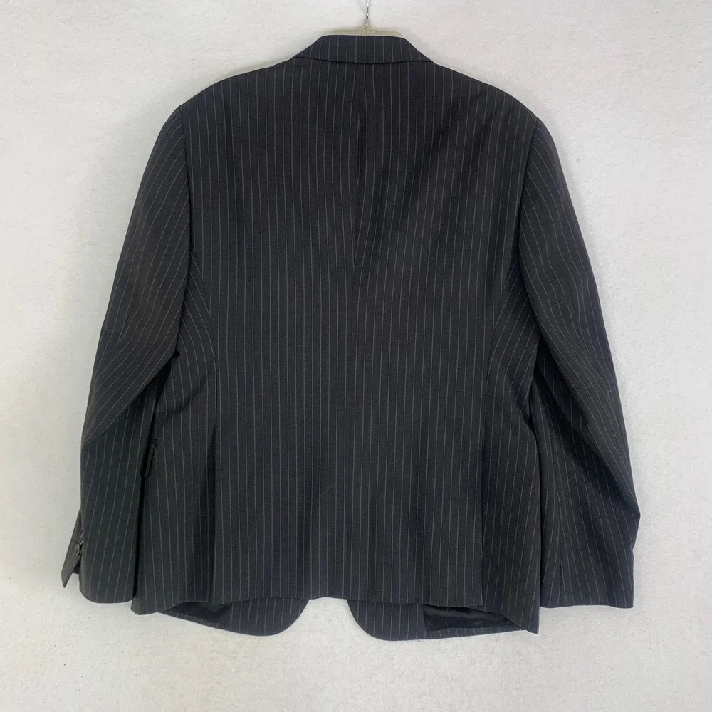 Armani Collezioni Suit Men 40R Grey Pinstripe Wool Blend Two Button Jacket - Picture 7 of 13
